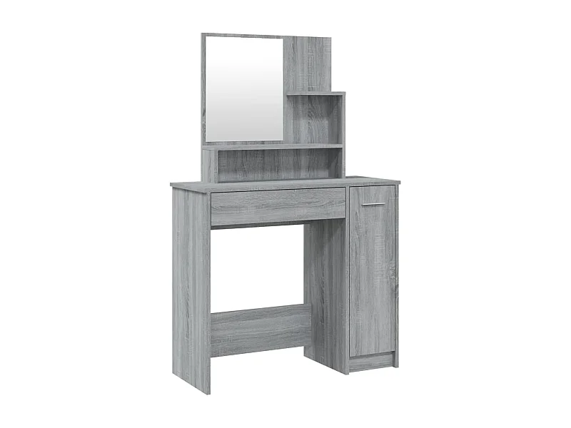 Coiffeuse table de maquillage grise 86.5 x 35 x 136 cm 02_0006389