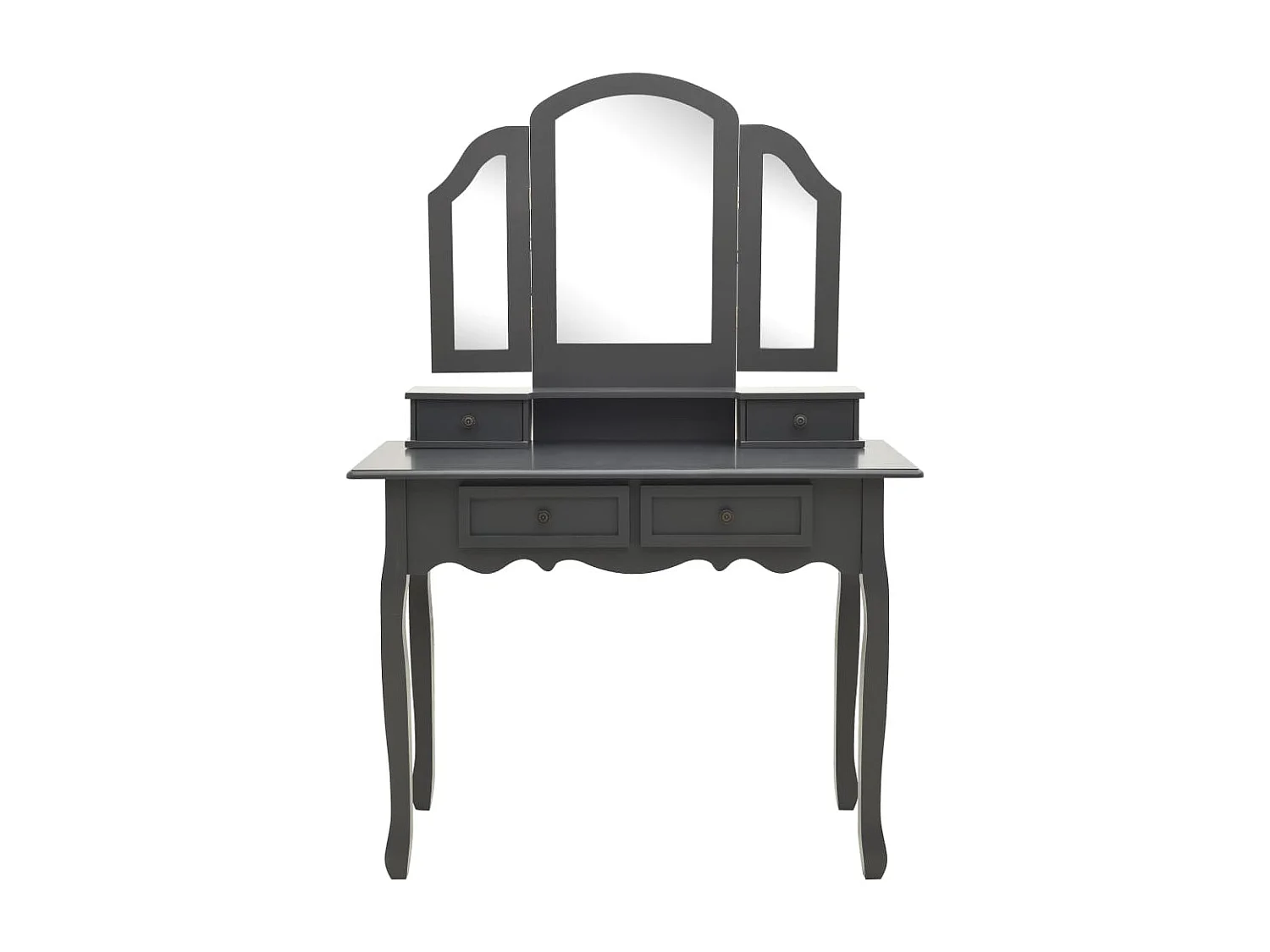 Coiffeuse table de maquillage grise 100 x 40 x 75 cm 02_0006330