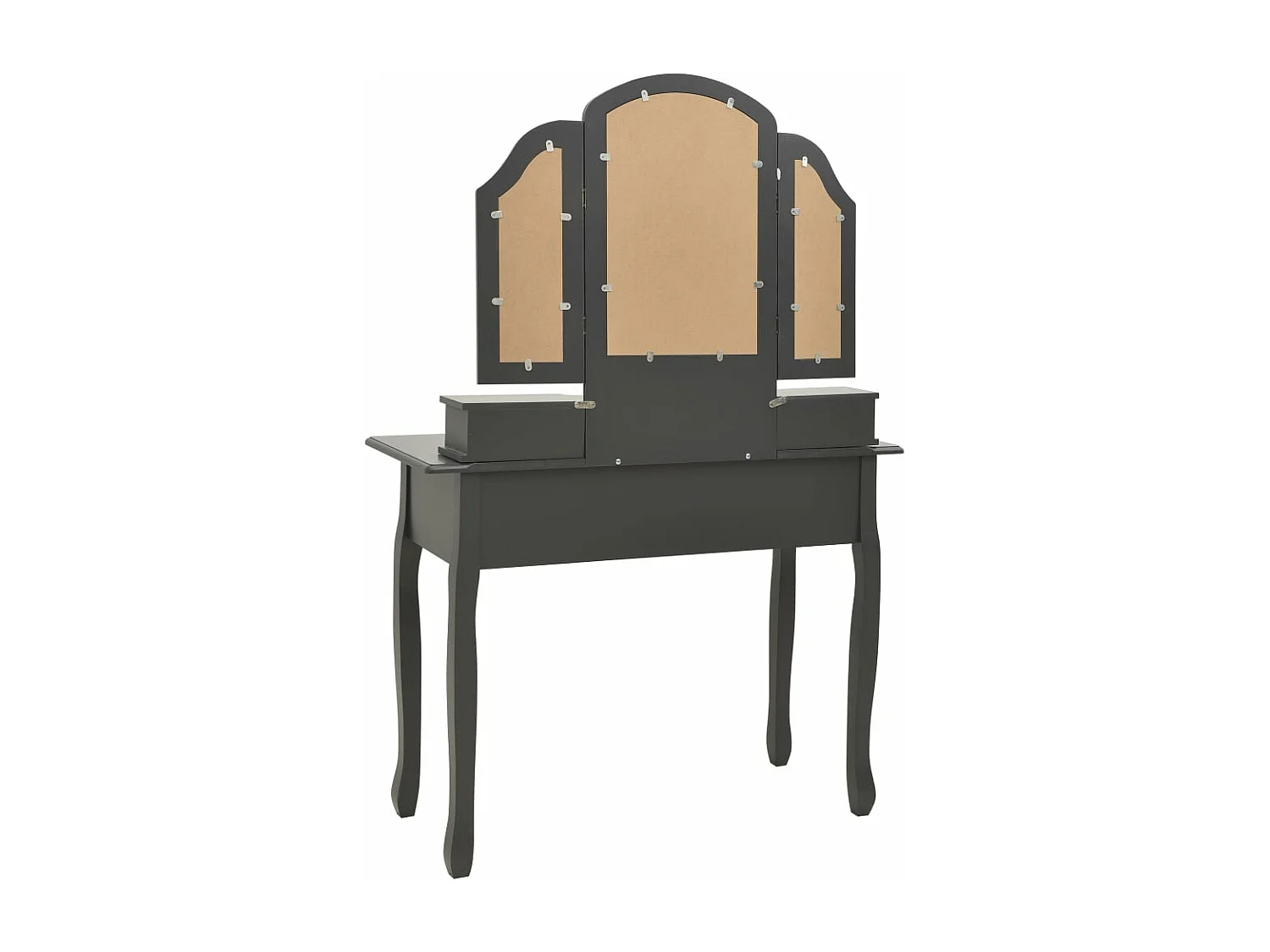 Coiffeuse table de maquillage grise 100 x 40 x 75 cm 02_0006330