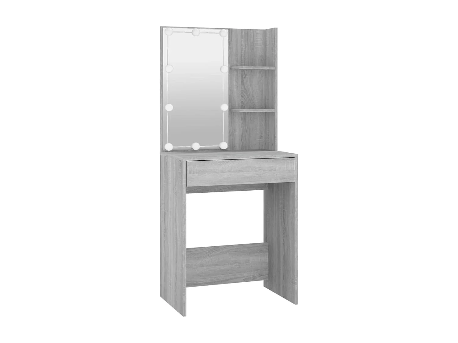 Coiffeuse avec led 60 grise 60 x 40 x 140 cm 02_0006283