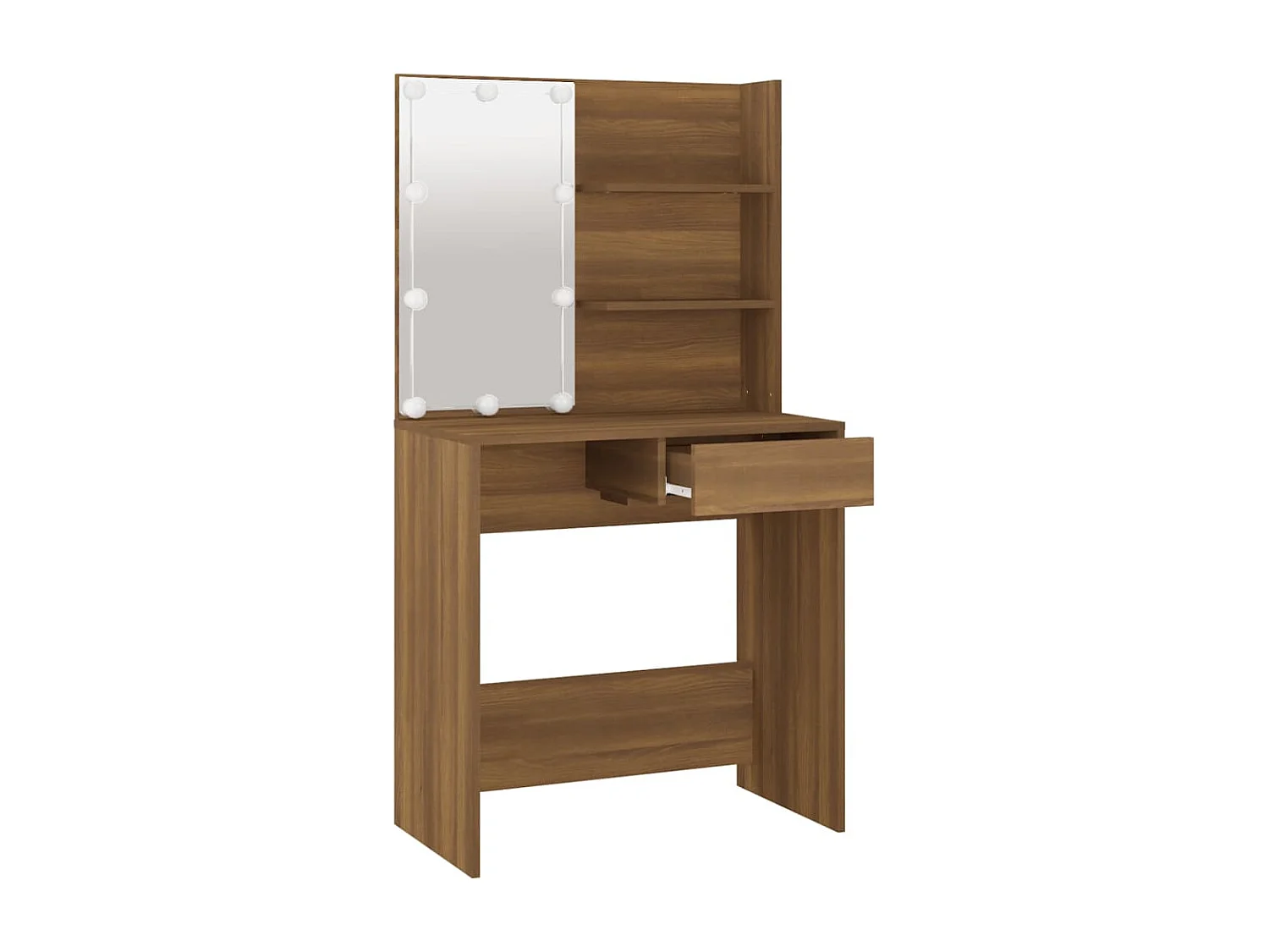 Penteadeira mesa de maquiagem móveis de design móveis de quarto com LED carvalho 74,5 x 40 x 141 cm marrom 02_0006299