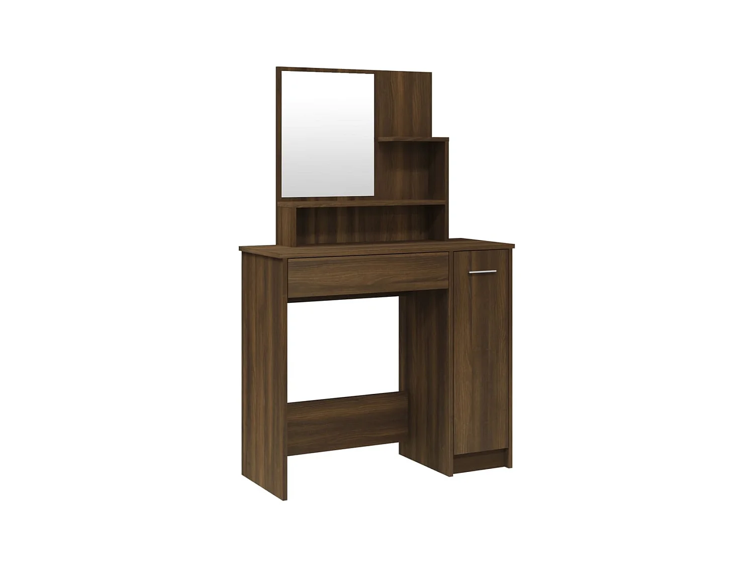 Toletta tavolo da trucco con specchio 86,5 x 35 x 136 cm marrone 02_0006280