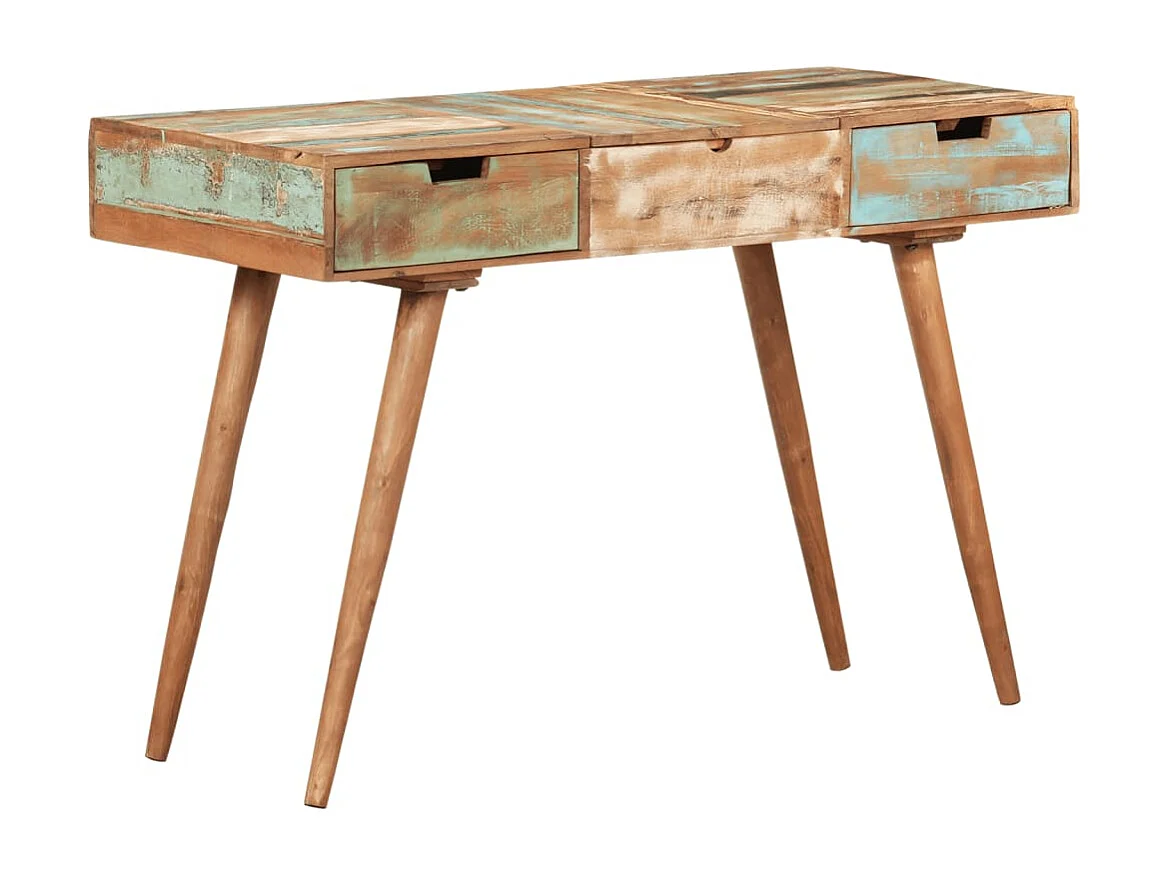 Coiffeuse avec miroir table bois marron 112 x 45 x 76 cm 02_0006357