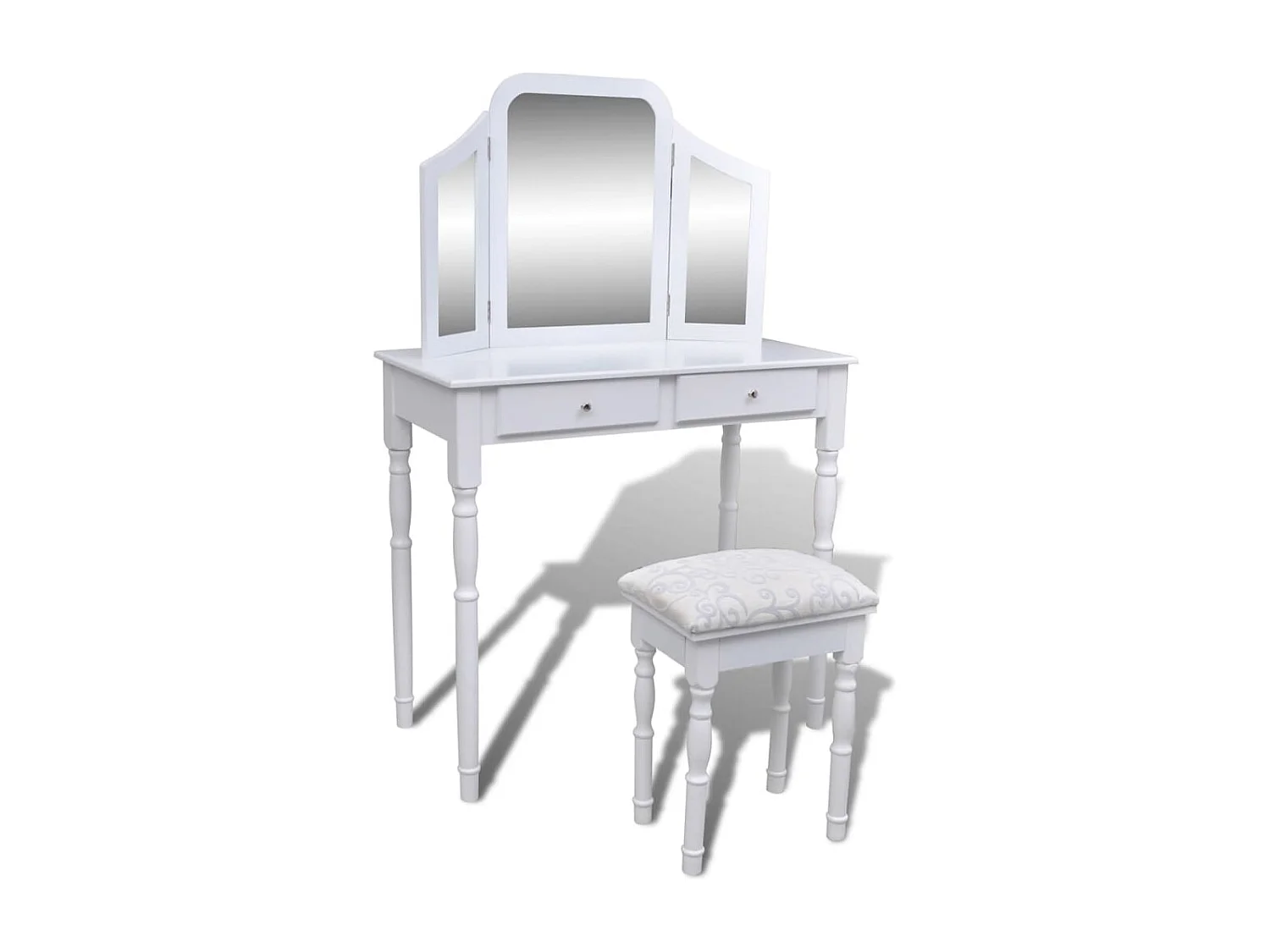 Coiffeuse design contemporaine table blanche 80 x 40.5 x 74.5 cm 02_0021276