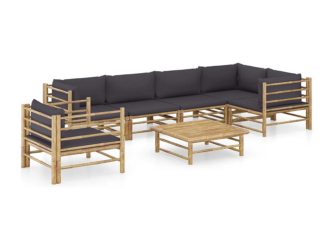 Salon de jardin meuble bambou marron 74 x 70 x 60 cm 02_0017197