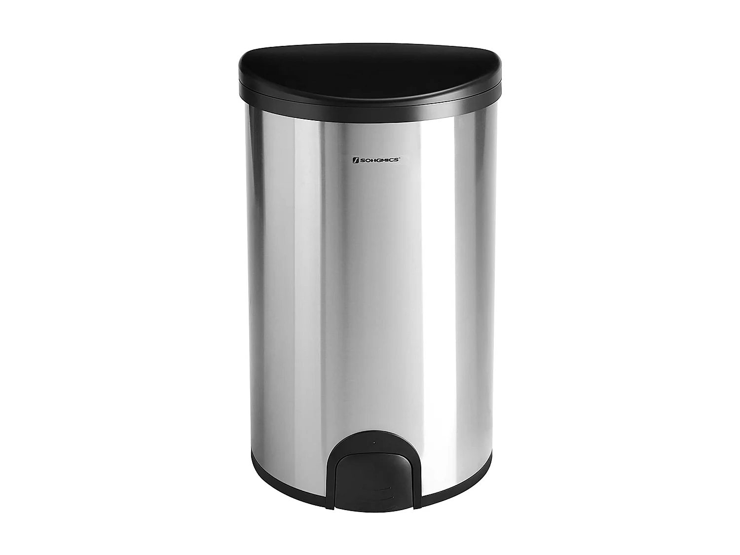 Poubelle cuisine 50L gris métal argenté 38.5 x 38.5 x 95 cm 12_0000919