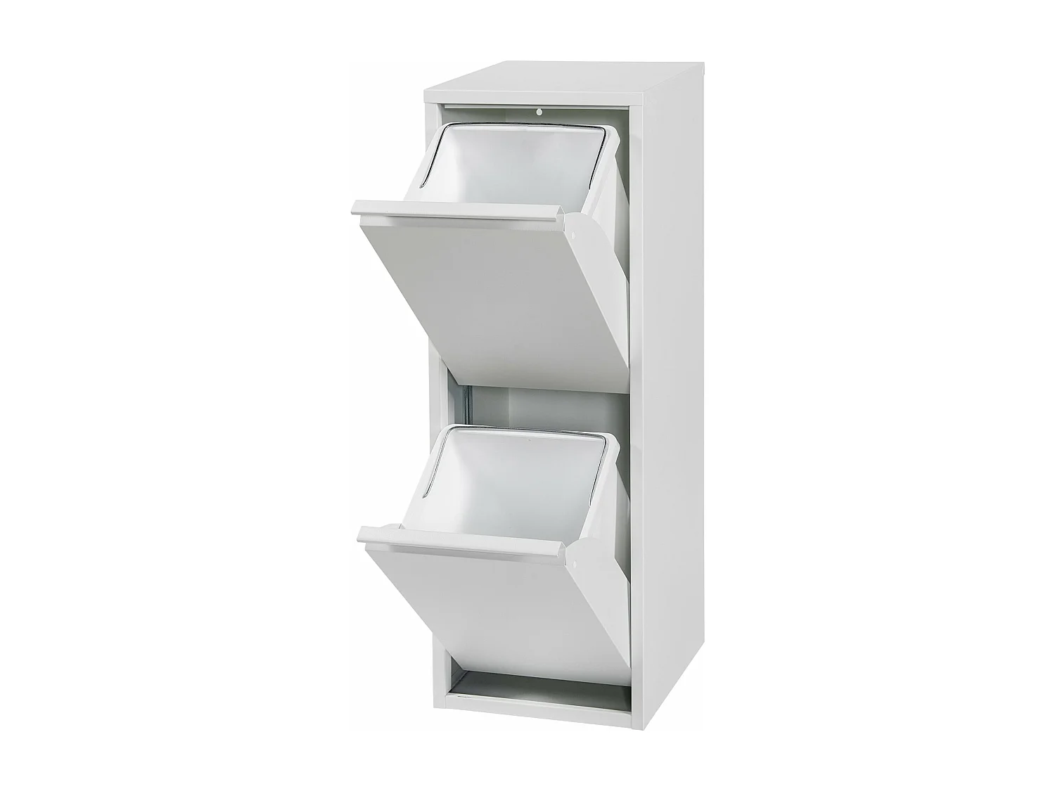 Poubelle de recyclage murale blanche 93 x 33 x 25 cm 03_0008198