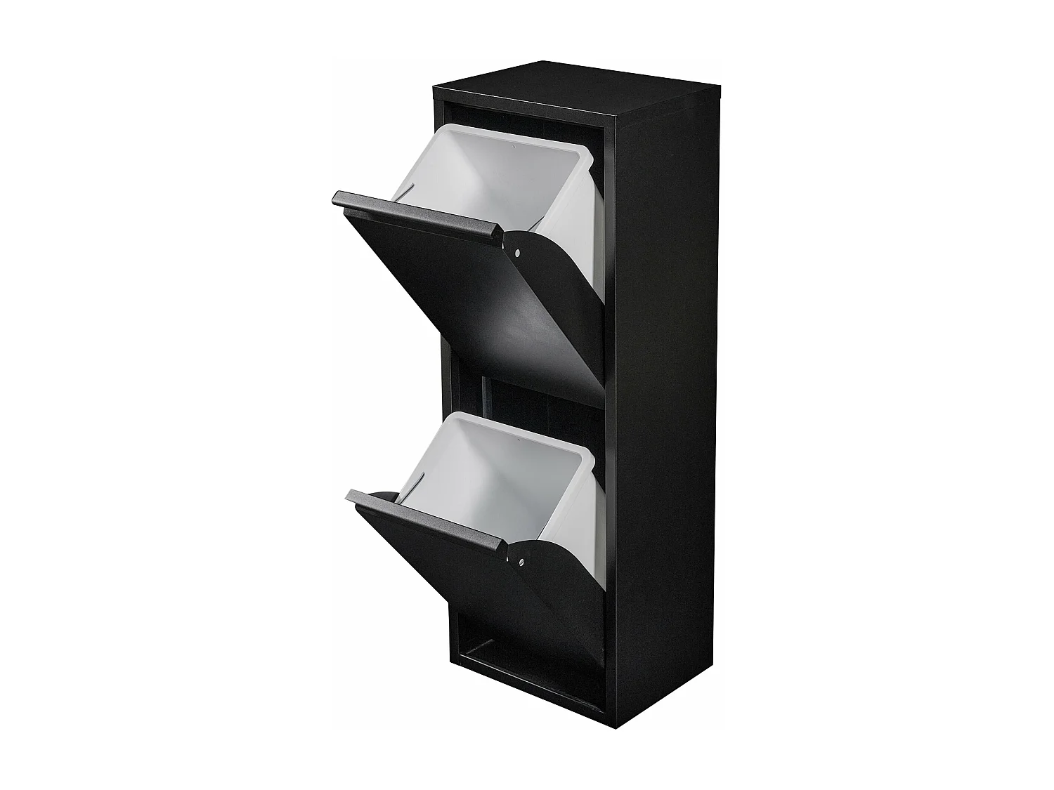 Poubelle de recyclage murale noire 33 x 25 x 93 cm 03_0008199