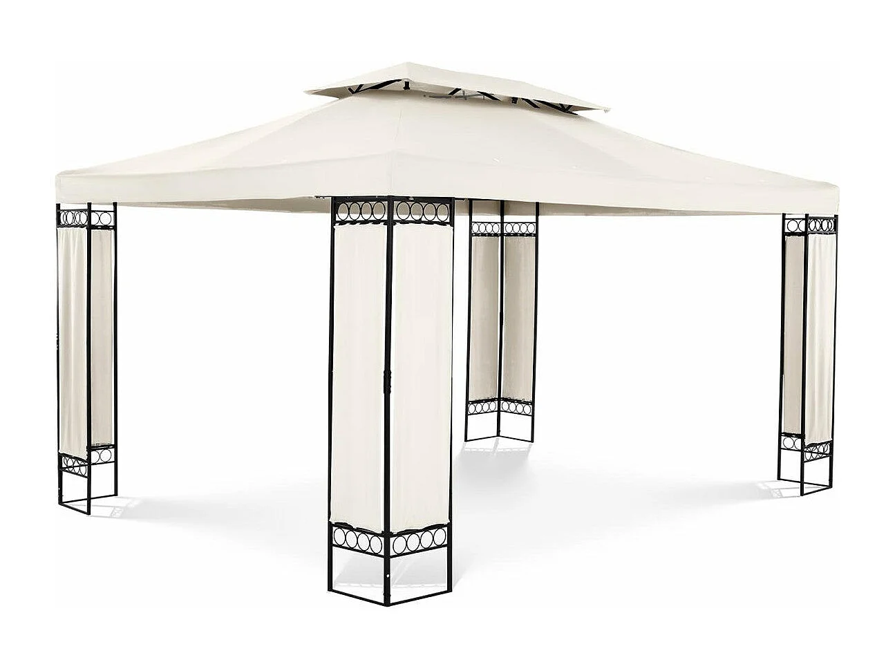 Pergola pavillon barnum tonnelle beige 394 x 294 x 206 cm 14_0002763