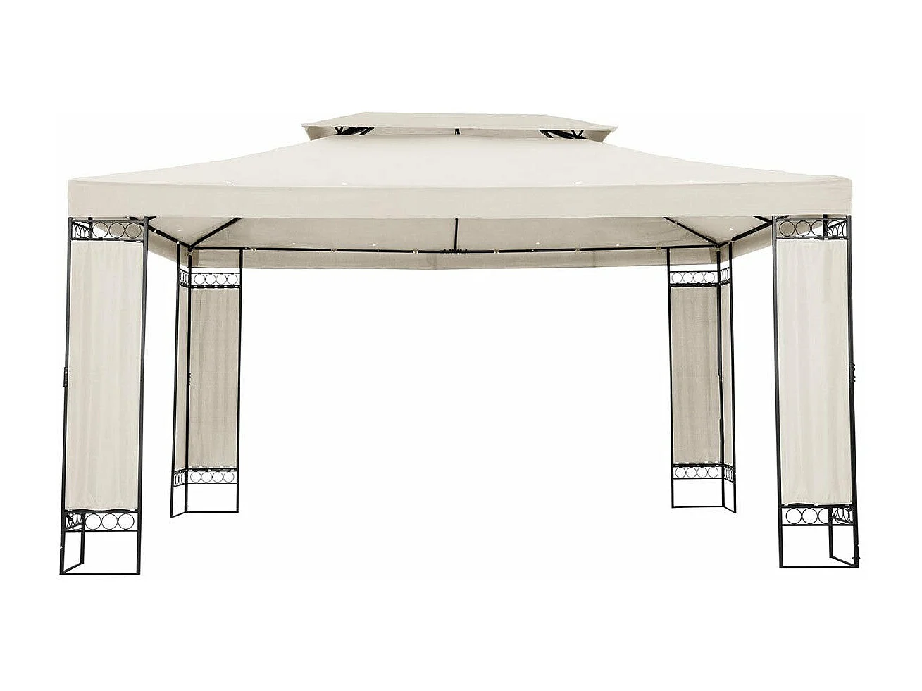 Pergola pavillon barnum tonnelle beige 394 x 294 x 206 cm 14_0002763