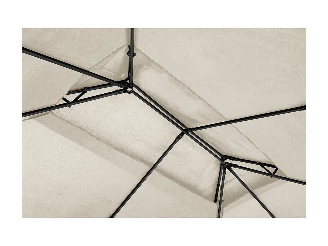 Pergola pavilhão barnum arbor tenda abrigo jardim gazebo terraço bege 3 x 4 m 160 g/m² 14_0002763