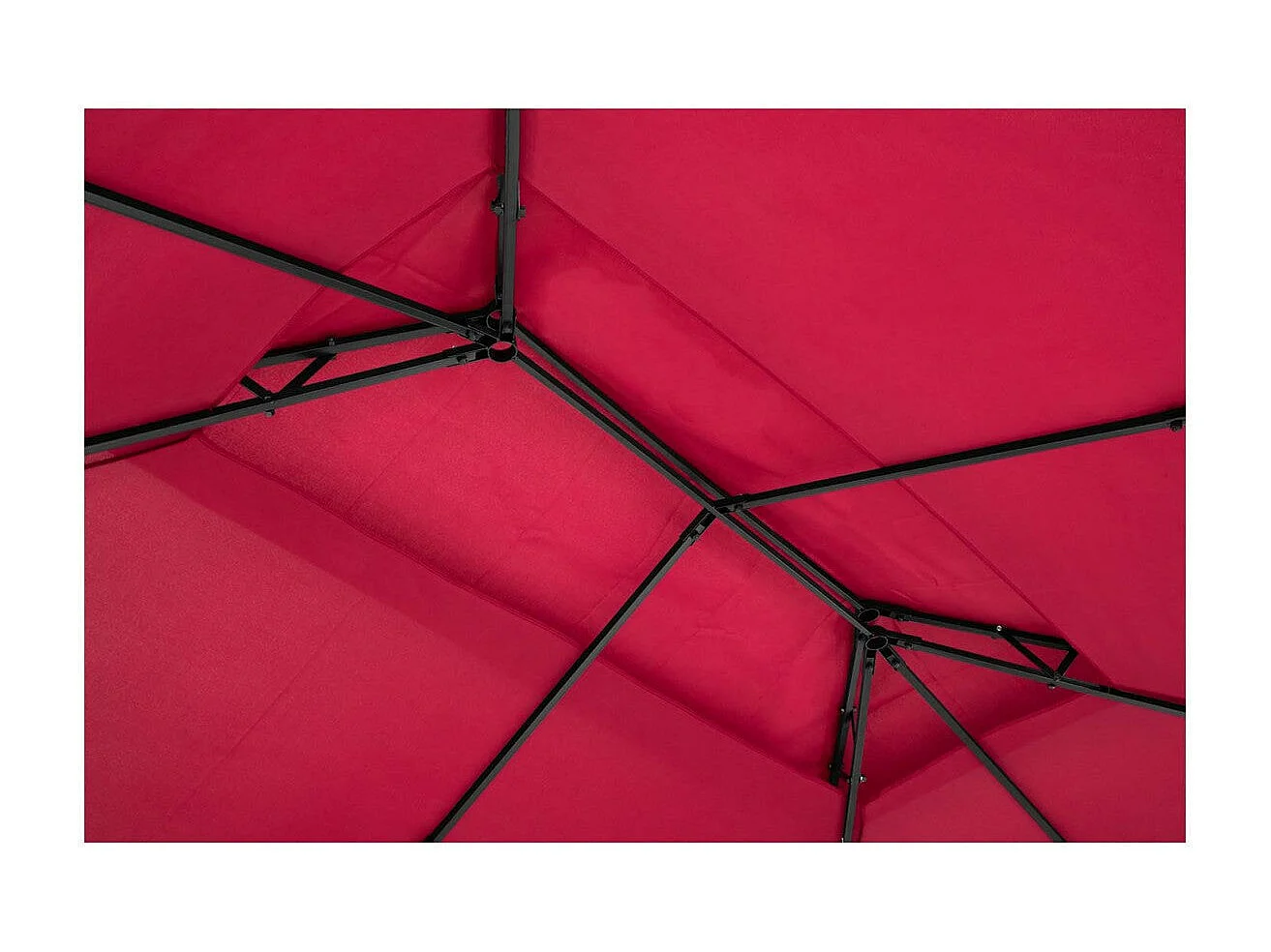 Pergola padiglione barnum pergolato tenda riparo gazebo da giardino terrazza beige rosso - 3 x 4 m - 160 g/m² 14_0002770