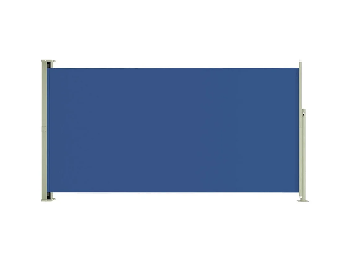 Tenda da sole parasole laterale retrattile per patio giardino terrazza balcone schermo di protezione visiva 160 x 300 cm blu 02_0007278