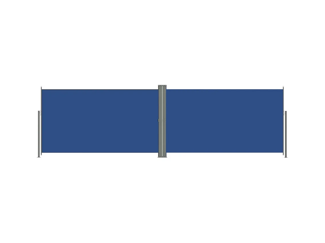 Tenda da sole schermata laterale retrattile per la privacy per patio giardino terrazza balcone schermo di protezione visiva 180 x 600 cm blu 02_0007145