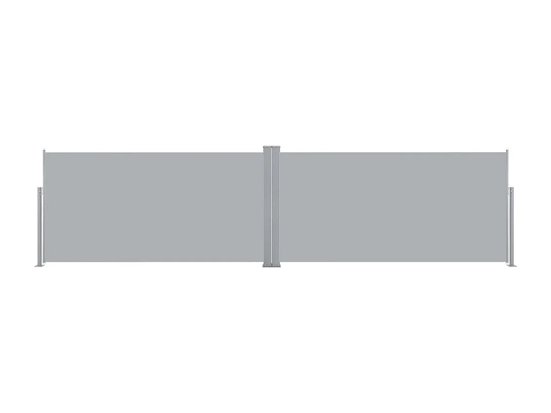 Auvent paravent store brise-vue grise 600 x 160 x 160 cm 02_0007100