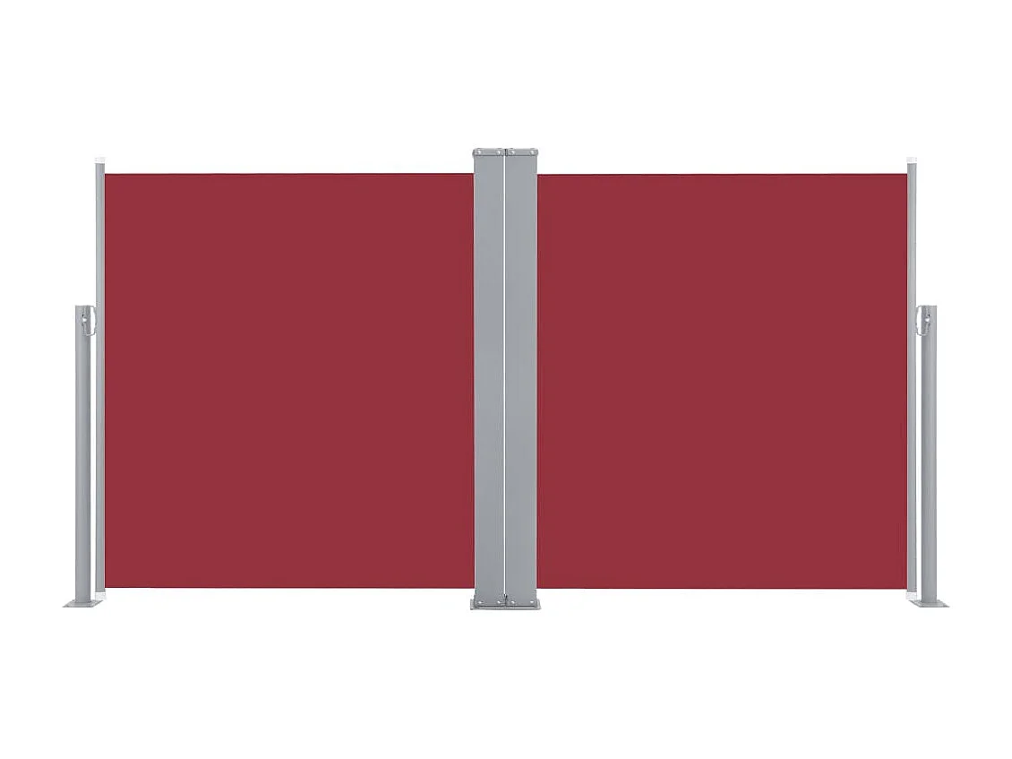 Toldo de protección lateral retráctil para patio, jardín, terraza, balcón, protección visual, 160 x 600 cm, rojo 02_0007462