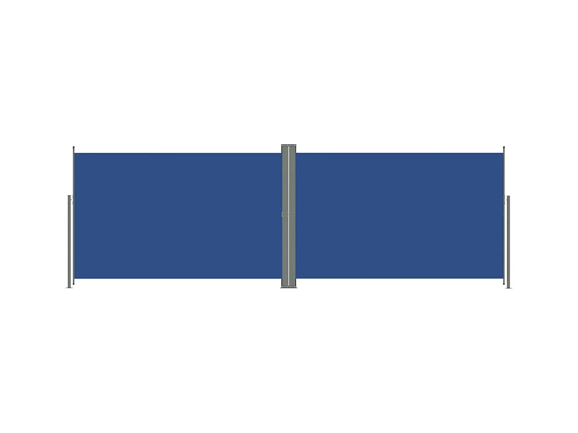 Tenda da sole schermo retrattile laterale privacy per patio giardino terrazza balcone protezione visiva schermo blu 200 x 600 cm 02_0007148