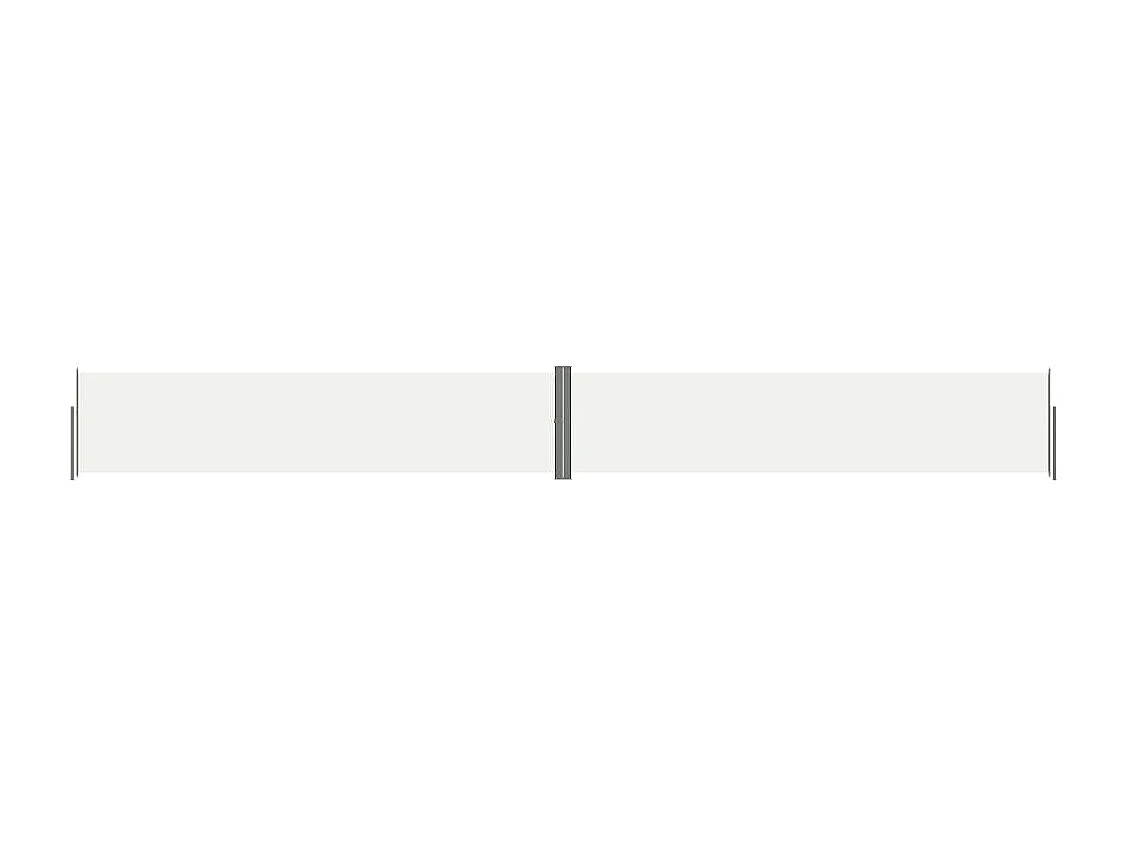 Tenda da sole parasole laterale retrattile per patio giardino terrazza balcone schermo di protezione visiva 140 x 1200 cm crema 02_0007162