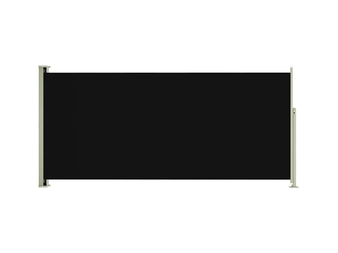 Tenda da sole schermata laterale retrattile per la privacy per patio giardino terrazza balcone schermo di protezione visiva 140 x 300 cm nero 02_0007247