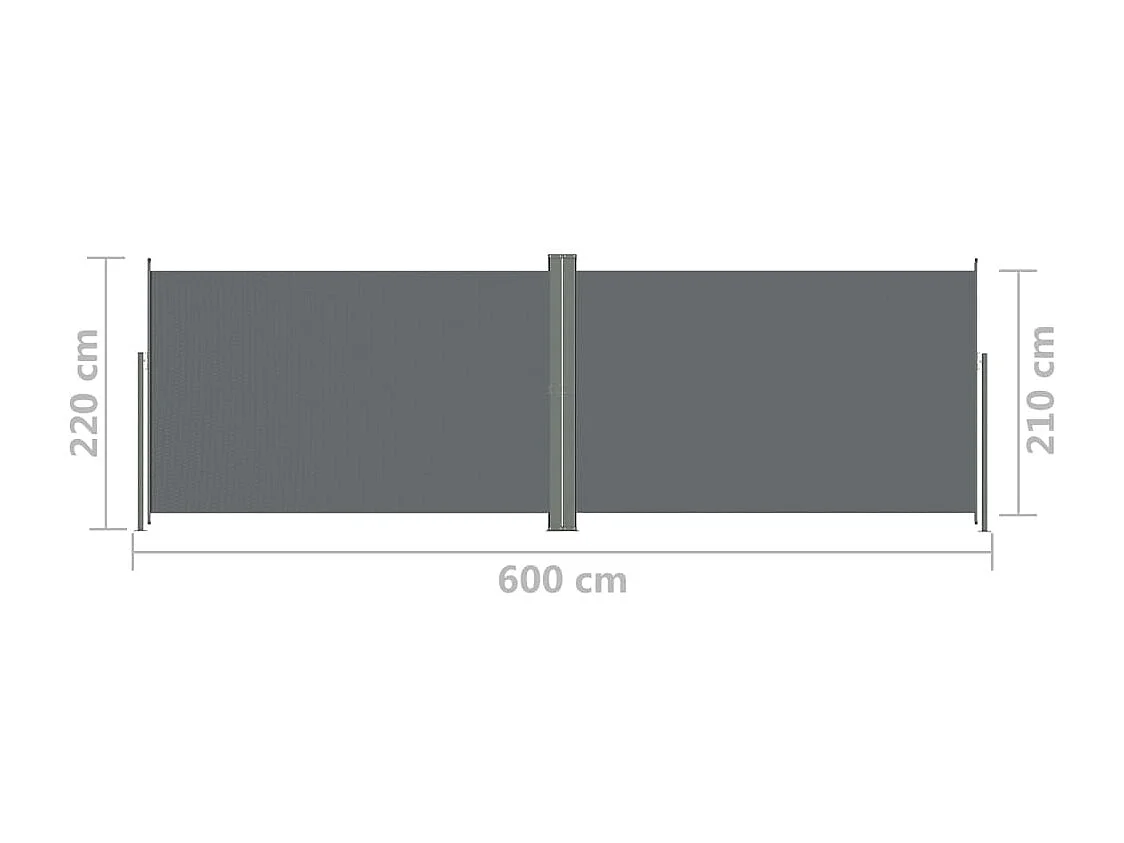 Auvent paravent store brise-vue 600 x 220 x 220 cm 02_0007126