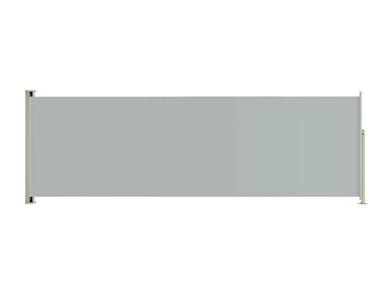 Tenda da sole schermo laterale retrattile per la privacy per patio giardino terrazza balcone schermo di protezione visiva 200 x 600 cm grigio 02_0007365