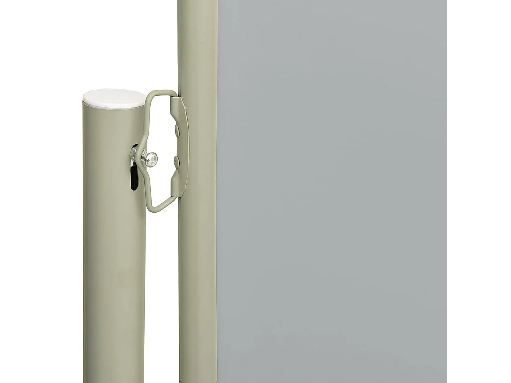 Tenda da sole schermo laterale retrattile per la privacy per patio giardino terrazza balcone schermo di protezione visiva 200 x 600 cm grigio 02_0007365