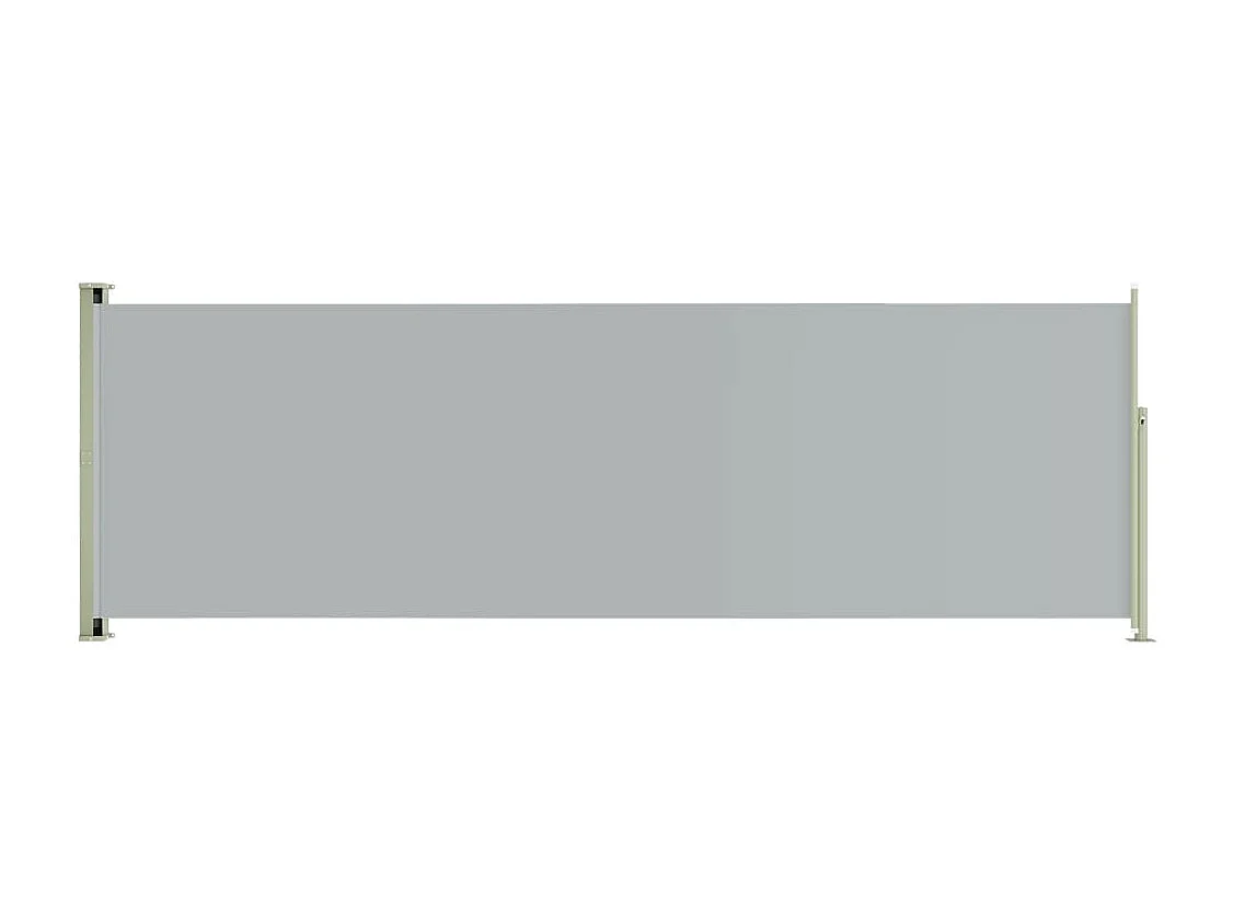Auvent paravent store brise-vue grise 600 x 200 x 200 cm 02_0007365