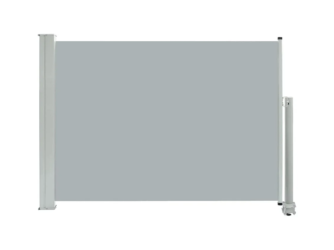 Tenda da sole parasole laterale retrattile per patio giardino terrazza balcone schermo di protezione visiva 80 x 300 cm grigio 02_0007396