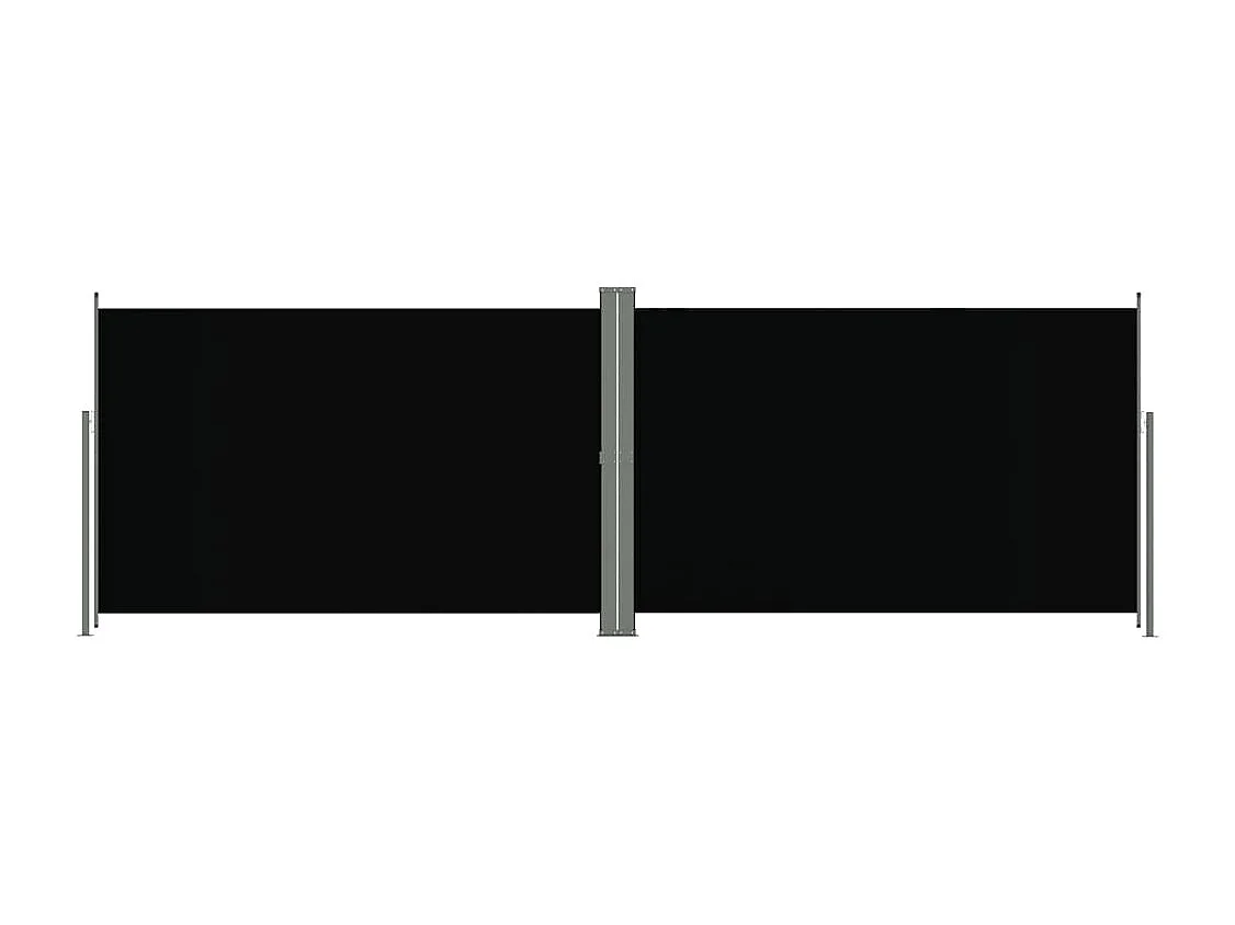 Auvent paravent store brise-vue noire 600 x 200 x 200 cm 02_0007446