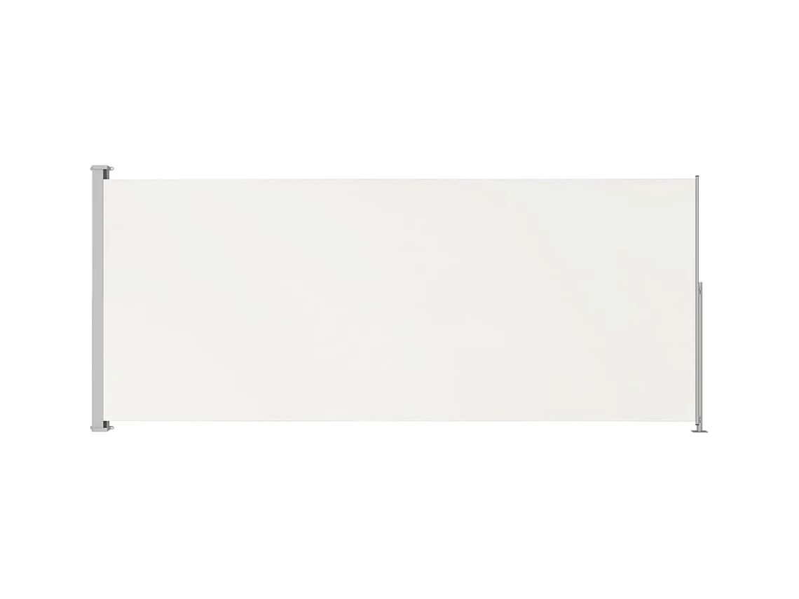 Tenda da sole schermo laterale retrattile per la privacy per patio giardino terrazza balcone schermo di protezione visiva 180 x 500 cm crema 02_0007336