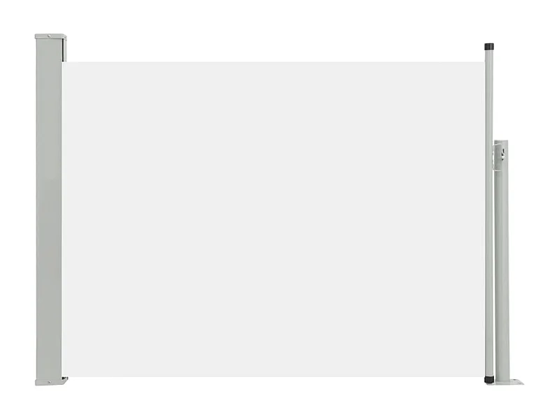 Tenda da sole schermata laterale retrattile per la privacy per patio giardino terrazza balcone schermo di protezione visiva 100 x 500 cm crema 02_0007190