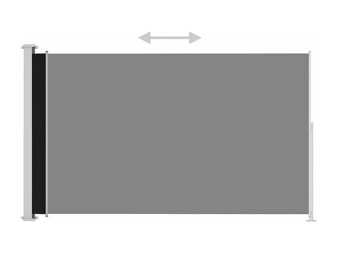 Tenda da sole parasole laterale retrattile per patio giardino terrazza balcone schermo di protezione visiva 200 x 300 cm nero 02_0007354