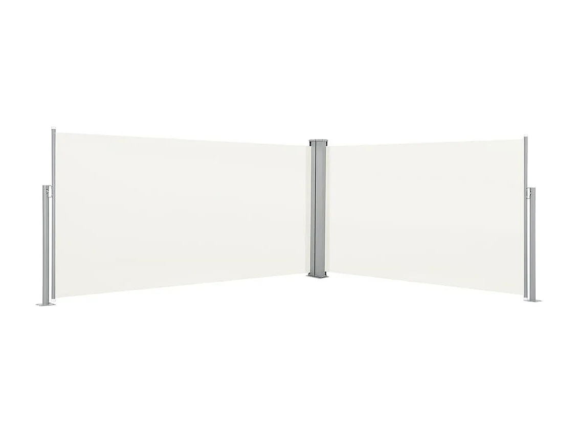 Auvent paravent store brise-vue crème 600 x 160 x 160 cm 02_0007099