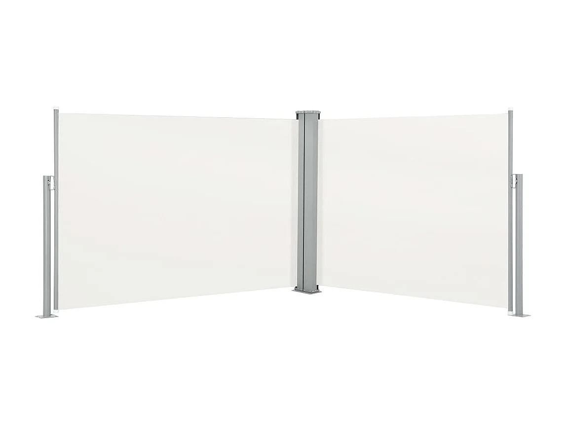 Auvent paravent store brise-vue crème 1000 x 120 x 120 cm 02_0007157