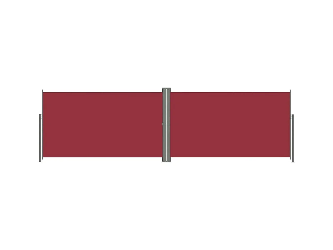 Tenda parasole laterale retrattile per patio giardino terrazza balcone schermo di protezione visiva 160 x 600 cm rosso 02_0007465