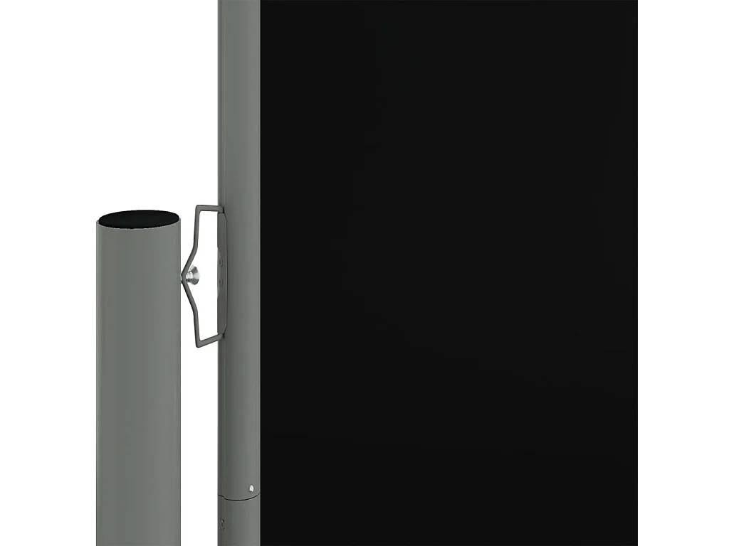 Toldo de protección lateral retráctil para terraza, jardín, terraza, balcón, protección visual, 160 x 1200 cm, negro 02_0007439