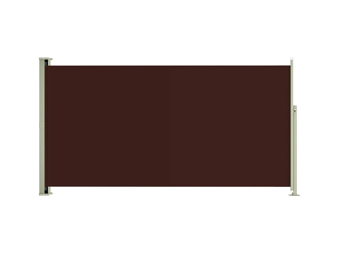 Tenda da sole parasole laterale retrattile per patio giardino terrazza balcone schermo di protezione visiva 160 x 300 cm marrone 02_0007284
