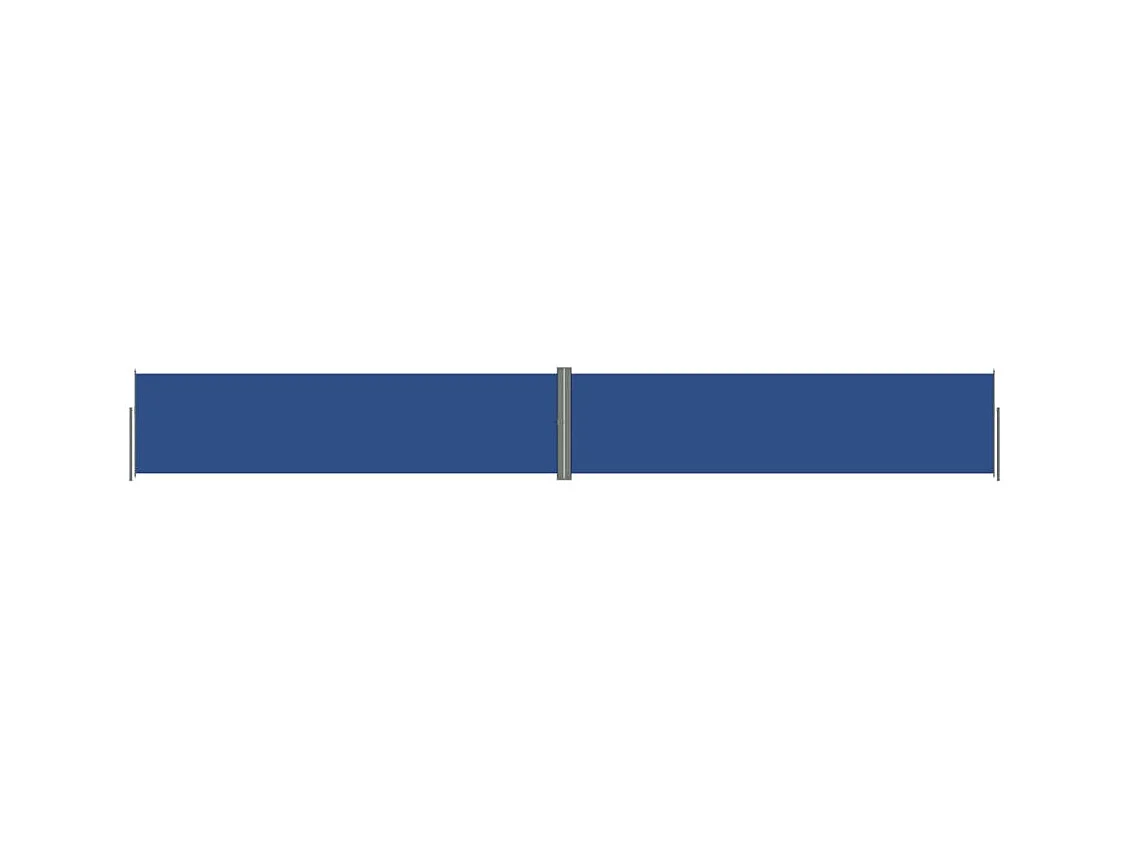 Tenda parasole laterale retrattile per patio giardino terrazza balcone protezione visiva schermo blu 160 x 1200 cm 02_0007141