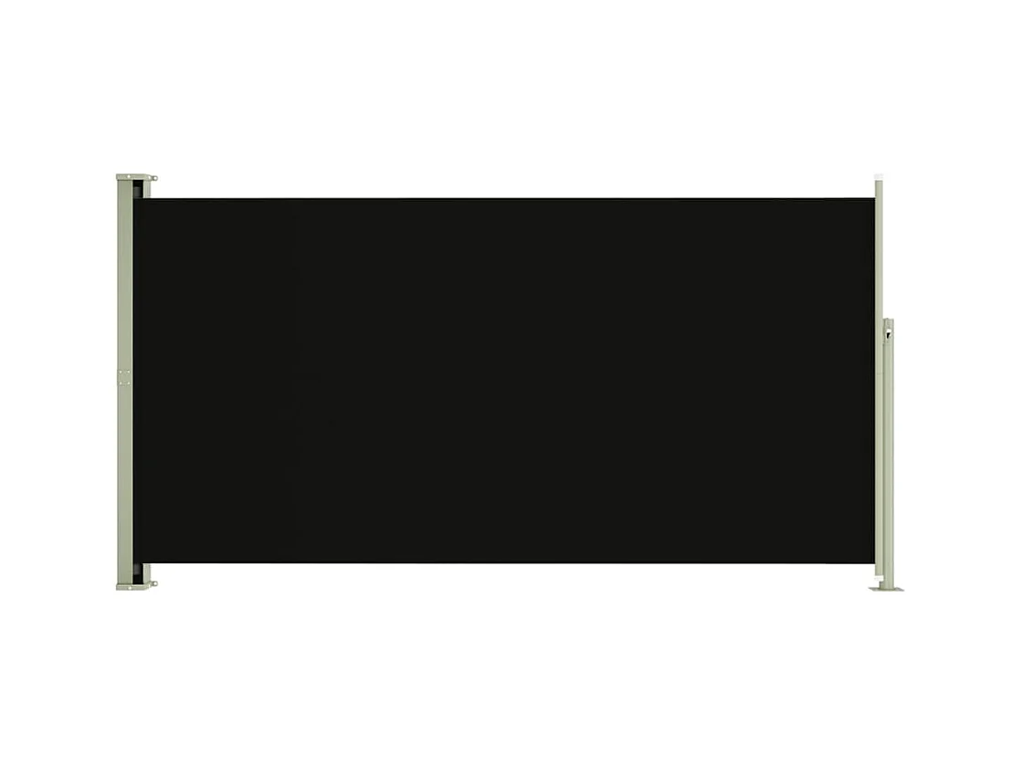 Tenda da sole parasole laterale retrattile per patio giardino terrazza balcone schermo di protezione visiva 160 x 300 cm nero 02_0007288