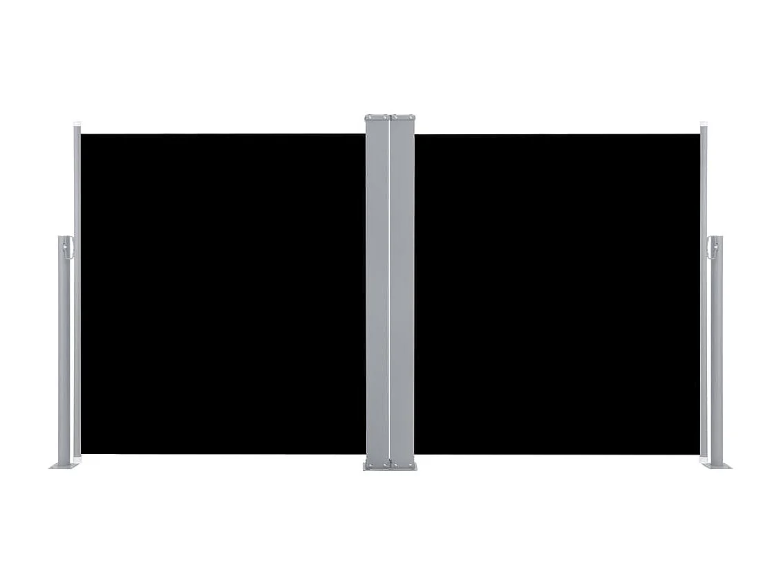 Toldo de protección lateral retráctil para terraza, jardín, terraza, balcón, protección visual, 120 x 600 cm, negro 02_0007431