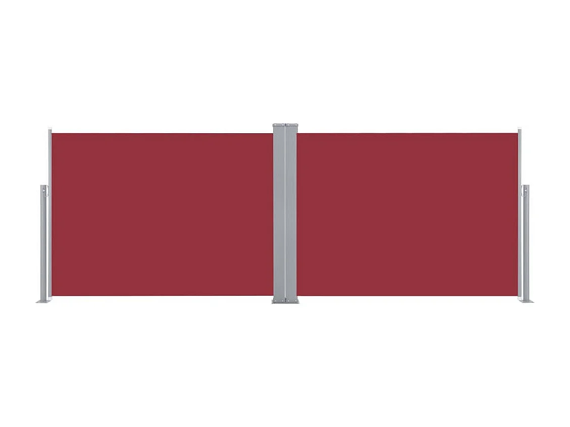 Tenda parasole laterale retrattile per patio giardino terrazza balcone protezione visiva schermo rosso 120 x 1000 cm 02_0007455