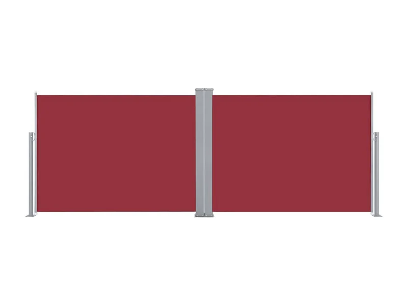 Tenda parasole laterale retrattile per patio giardino terrazza balcone protezione visiva schermo rosso 120 x 1000 cm 02_0007455