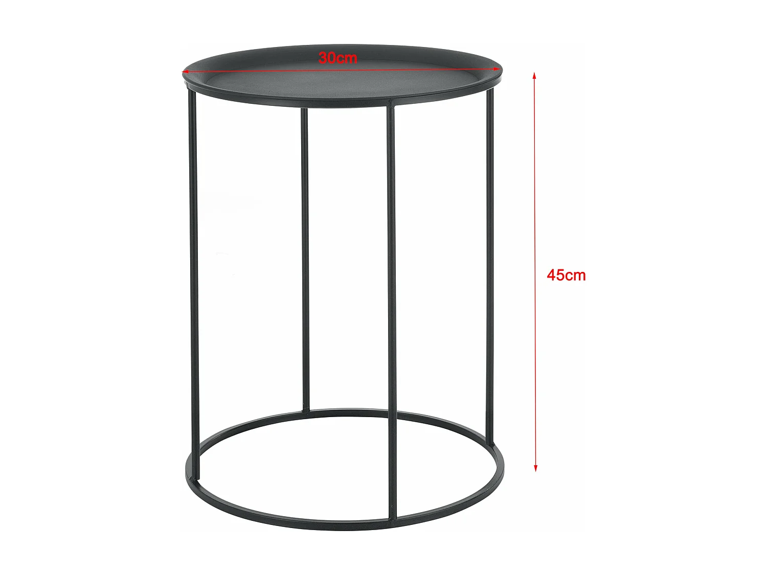 Lot de 3 tables métal argentée 40 x 40 x 55 cm 03_0003695