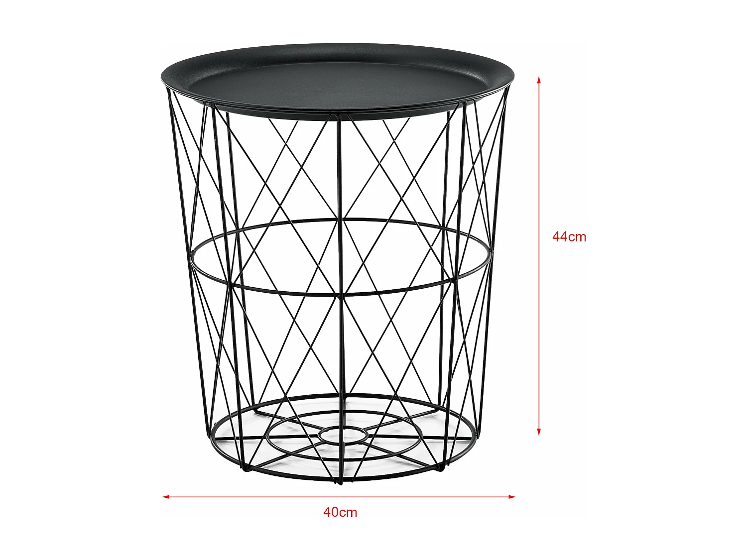 Set de 3 tables métal argentée 40 x 40 x 44 cm 03_0006057