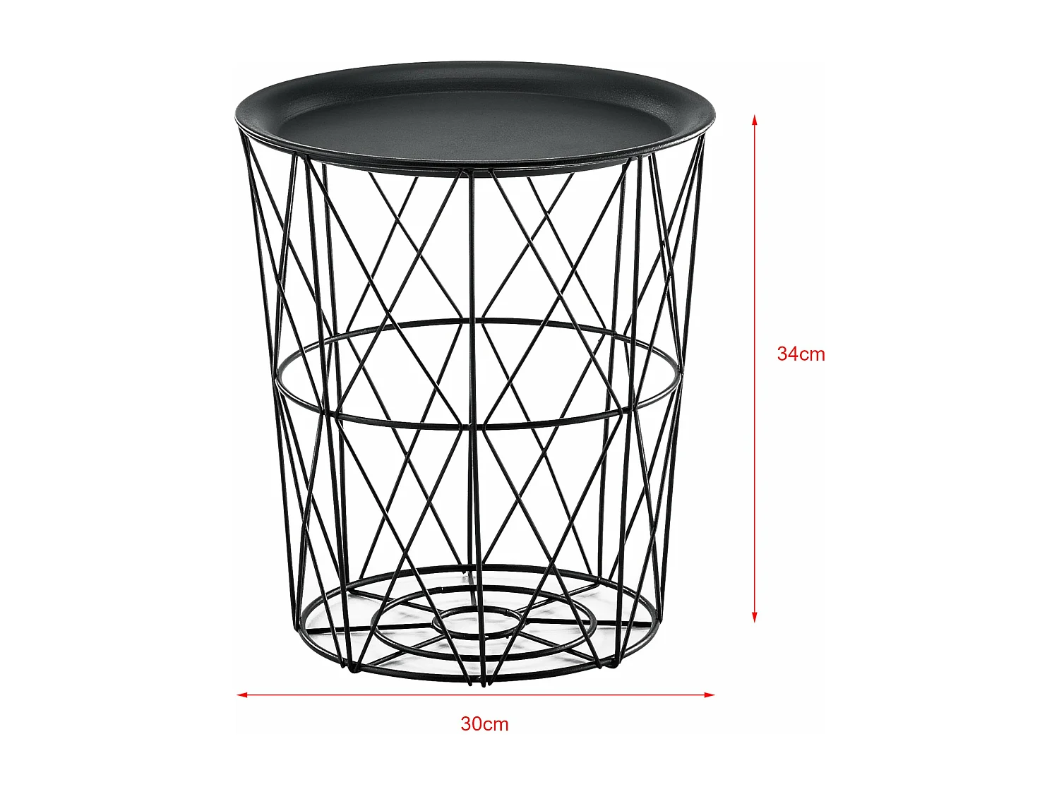 Set de 3 tables métal argentée 40 x 40 x 44 cm 03_0006057