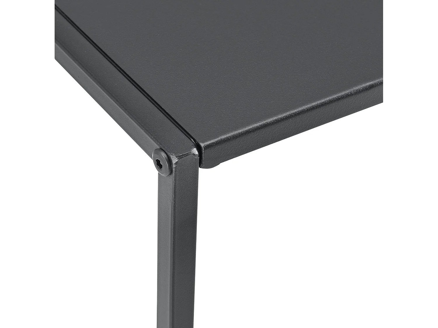 Conjunto de 2 mesas de centro retangulares de metal preto 03_0005782/2