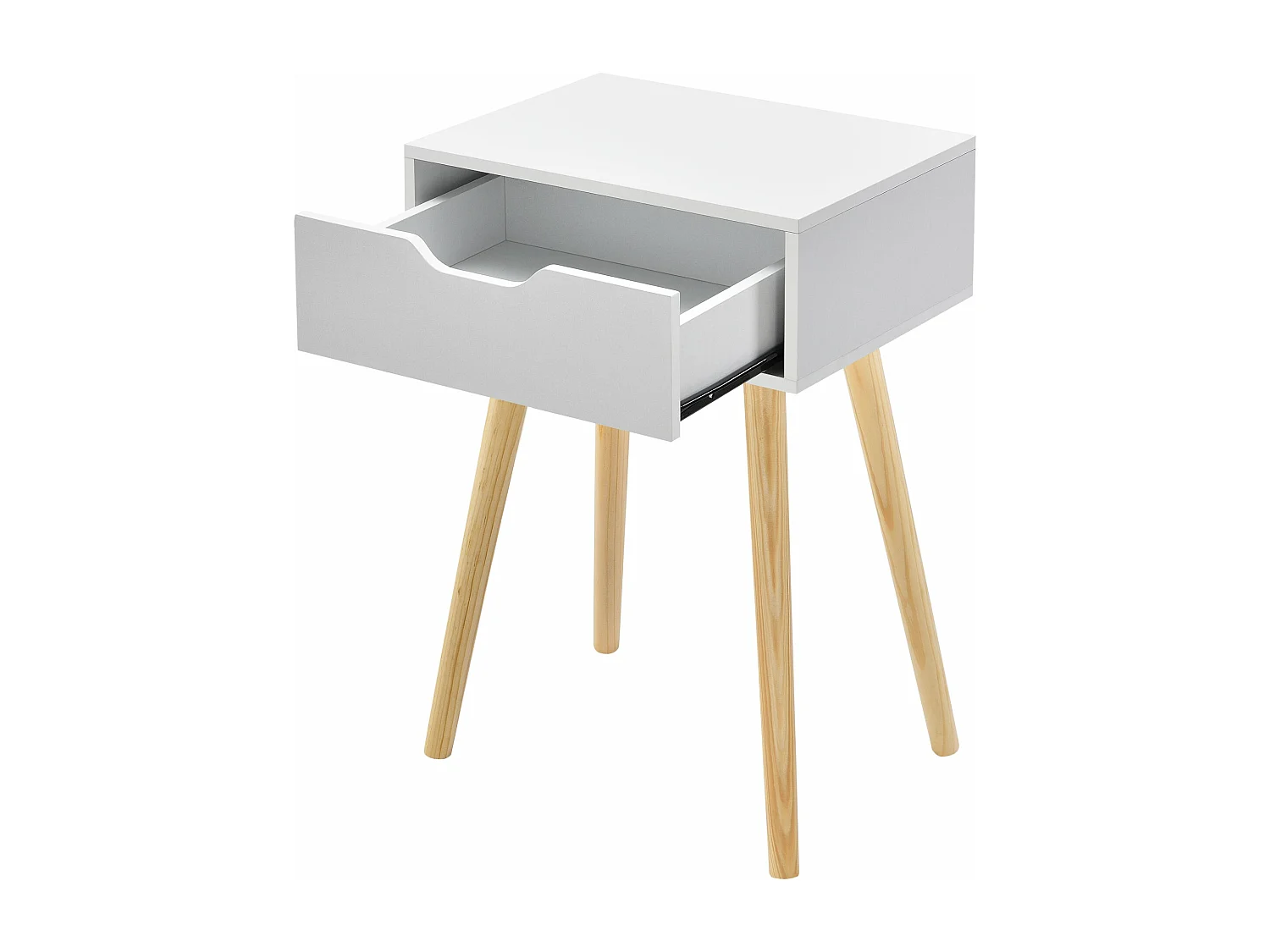 Table basse pour salon PVC blanche 40 x 29.5 x 60 cm 03_0006161