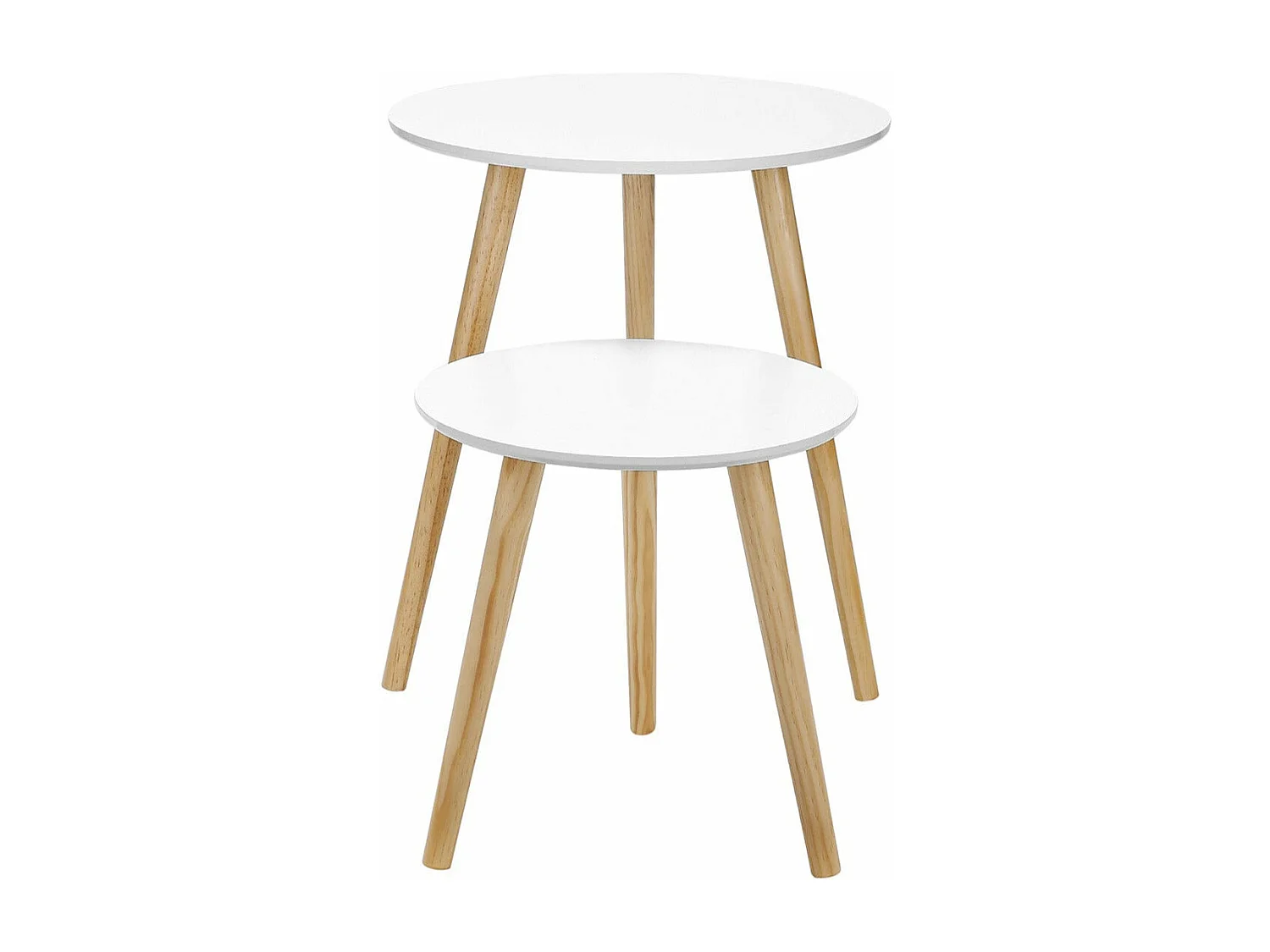 Lot de 2 tables blanche 45 x 45 x 50 cm 12_0002956
