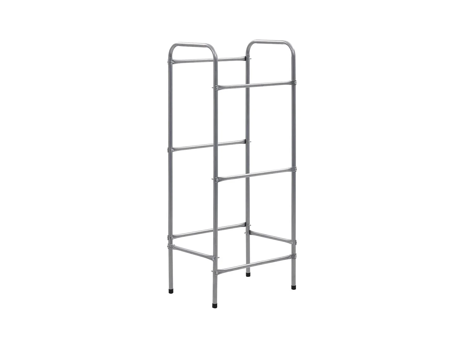 Scaffale portaoggetti per 3 scatole 50 x 33 x 116 cm acciaio argento 02_0000642