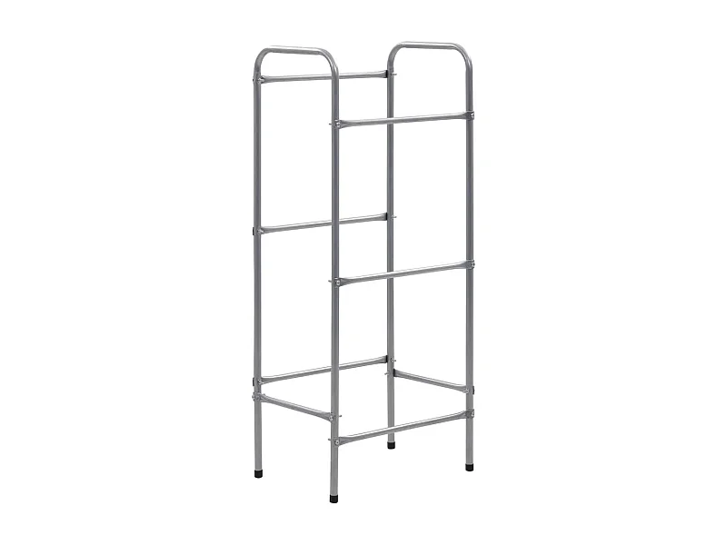 Scaffale portaoggetti per 3 scatole 50 x 33 x 116 cm acciaio argento 02_0000642